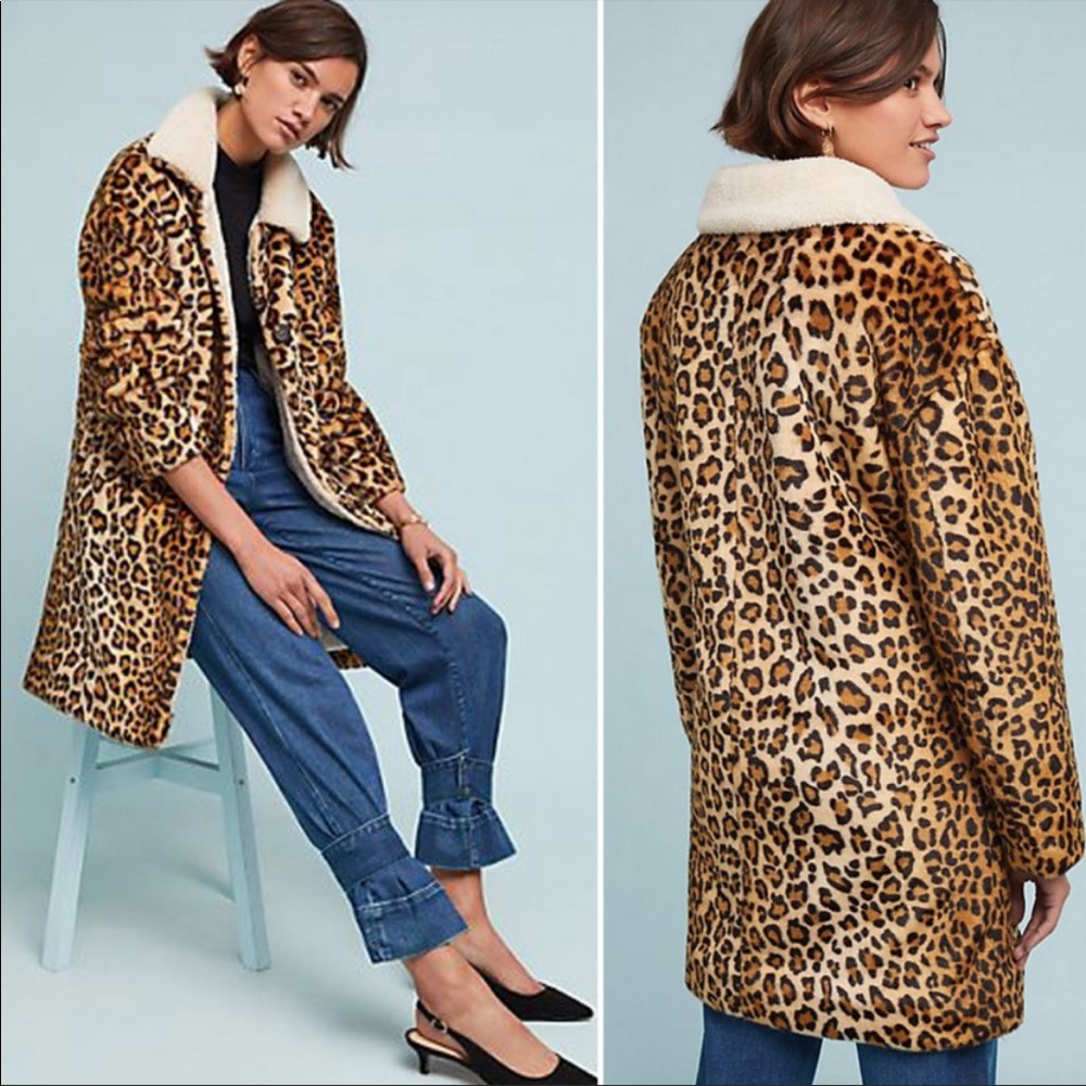 Anthropologie Leopard jacket NWT size S